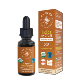 Hemp MCT Oil Tincture 500 (Indica) Certified Organic 1 oz